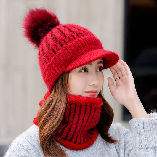 Gorro de Lana Tejido Abrigado a Prueba de Viento con Forro Polar - Image 3