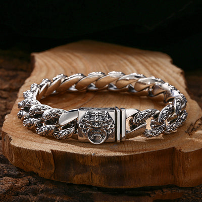 Pulsera Pixiu de Plata 925 Atrae Fortuna - Diseño Vintage Grueso Tailandés para Hombre - Image 2