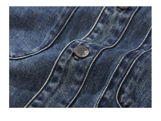 Camisa Denim Retro de Manga Larga Estilo Casual Americano - Image 15