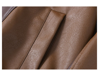 Chaqueta de Cuero con Patchwork Contrastante y Detalles Bordados - Image 24