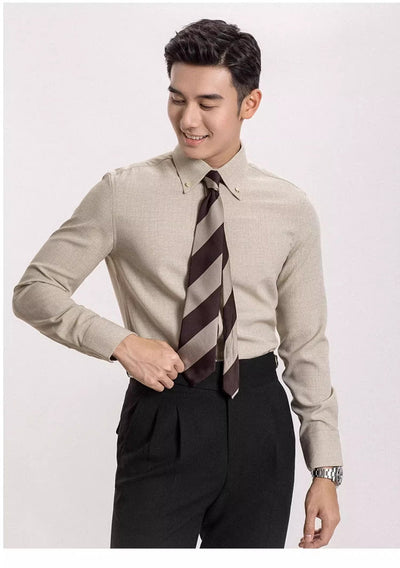 Camisa Casual de Cuadros Hombre Manga Larga sin Planchado - Image 14