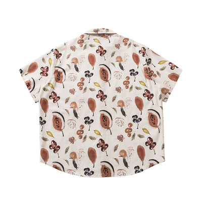 Camisa Floral Suelta Unisex de Manga Corta para Parejas - Image 2