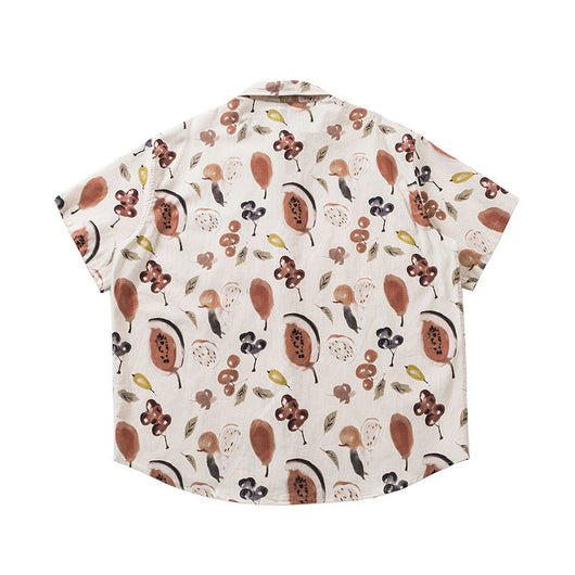 Camisa Floral Suelta Unisex de Manga Corta para Parejas - Image 2