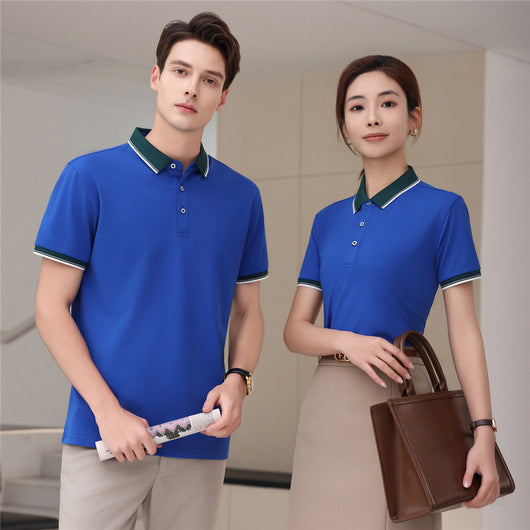 Polo Elástico de Algodón con Combinación de Colores - Image 34