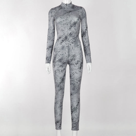 Mono Ajustado Invierno Mujer con Cuello Alto y Estampado Moderno - Image 14