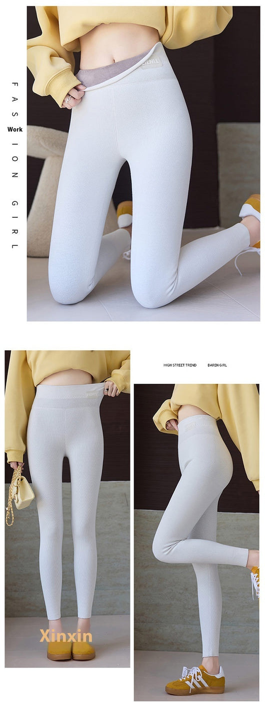 Leggings Térmicos de Algodón Puro con Forro Polar para Mujer - Cintura Alta y Elástico Reforzado - Image 22