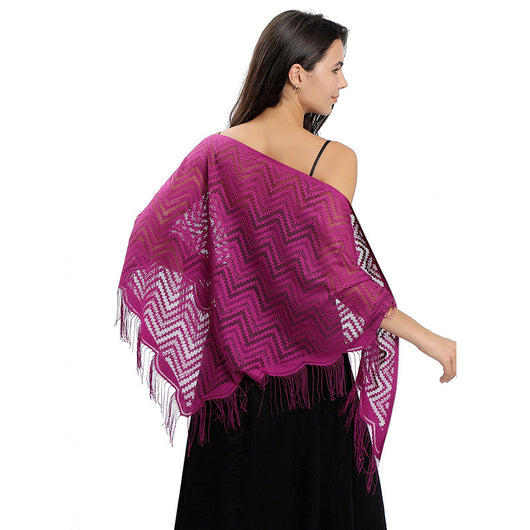 Vestido de Noche con Capa de Encaje y Escote Triangular - Image 13
