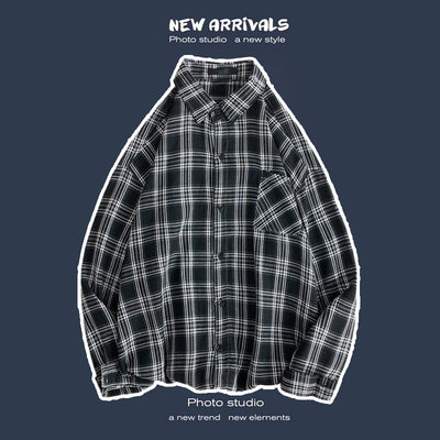 Abrigo Retro de Cuadros para Hombre - Estilo Suelto y Personalidad - Image 8