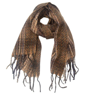 Bufanda de Cuadros Unisex con Flecos Estilo Europeo y Americano - Image 8