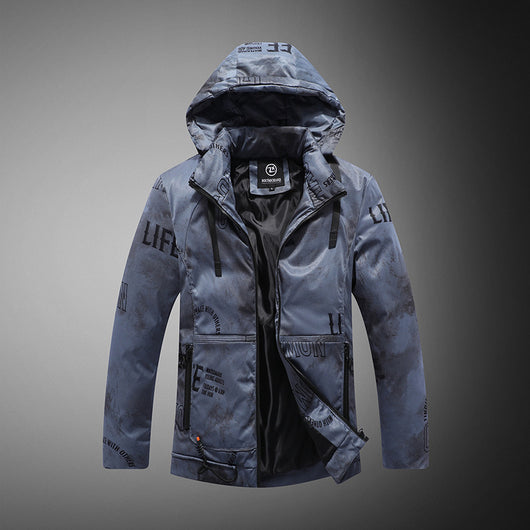 Chaqueta de Invierno para Hombre con Patrón de Terciopelo - Image 2