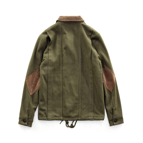 Chaqueta Militar Vintage de Pana con Múltiples Bolsillos