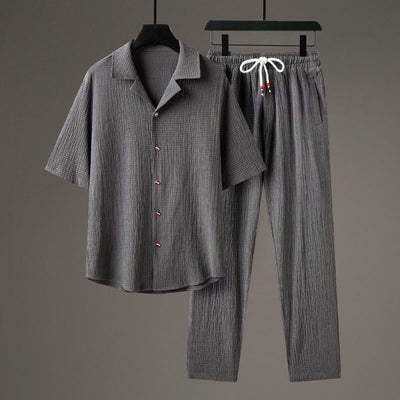 Conjunto Deportivo Casual Hombre Manga Corta Estilo Chino Premium - Image 5