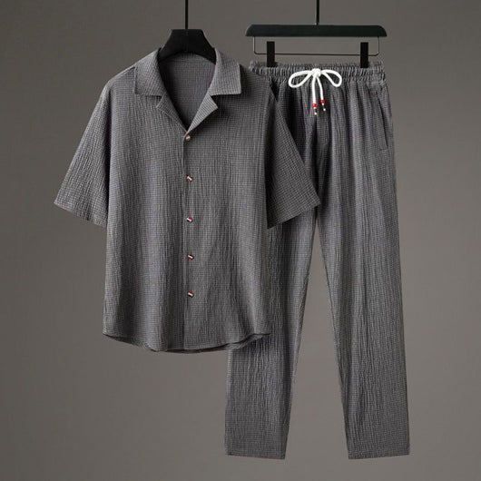 Conjunto Deportivo Casual Hombre Manga Corta Estilo Chino Premium - Image 5