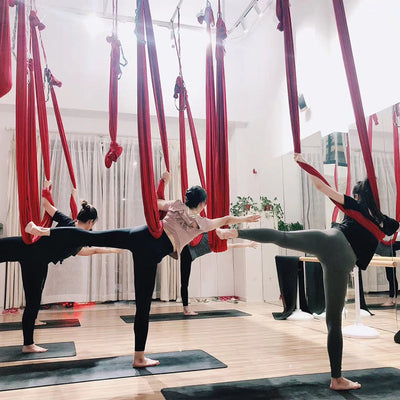 Hamaca de Yoga Elástica de Tela Resistente - Una Pieza Versátil