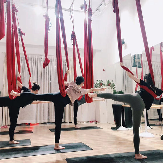 Hamaca de Yoga Elástica de Tela Resistente - Una Pieza Versátil