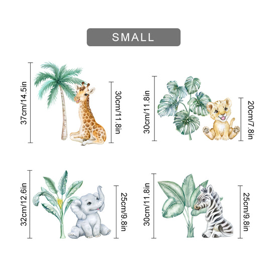 Vinilo Decorativo Boho Animales Salvajes Africanos y Árbol Tropical - Image 3