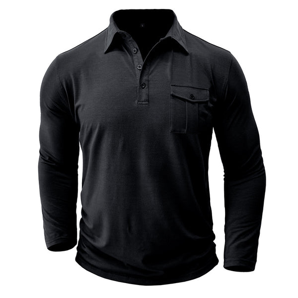 Camisa Clásica de Manga Larga Estilo Europeo para Hombre