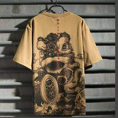 Playera de Algodón Bordada Estilo Nacional Tide Manga Corta - Image 4