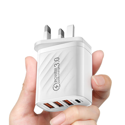 Cargador Multiuerto PD 3USB con Regulación UK - Image 6