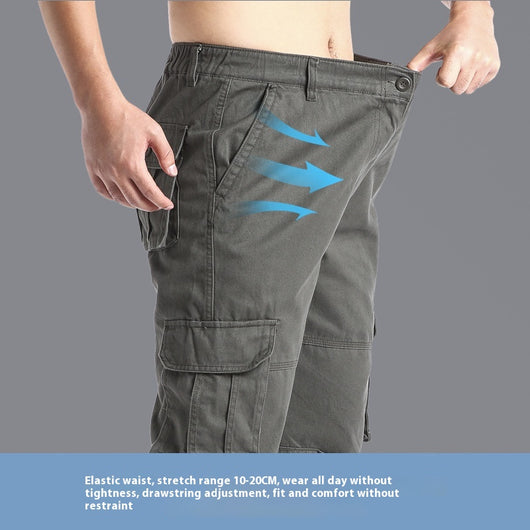 Pantalones Cargo de Algodón Multibosillo para Hombre - Ajuste Holgado y Resistente - Image 5