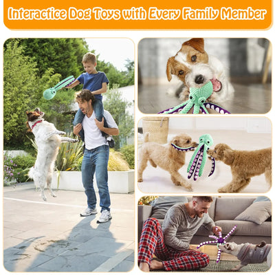 Juguete Interactivo para Perros y Gatos - Pulpo Masticable con Sonido y Puzzle - Image 5