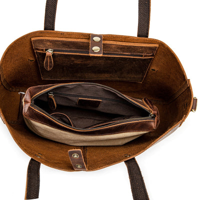 Bolso de Cuero Genuino para Mujer - Cartera de Gran Capacidad Estilo Casual - Image 9