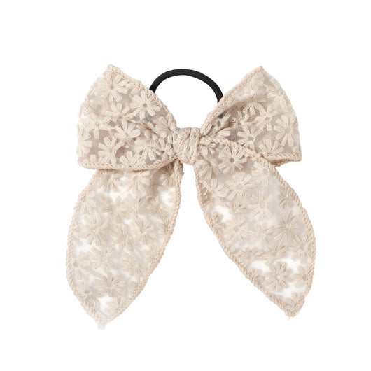 Hebilla Floral para Cabello con Encaje Bordado y Moño Elegante - Image 11