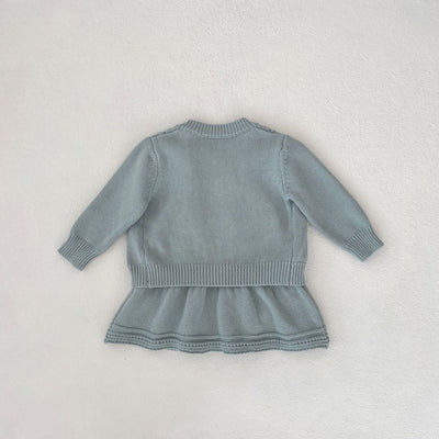 Conjunto de Abrigo Calado y Falda Tejida para Bebé - Image 27
