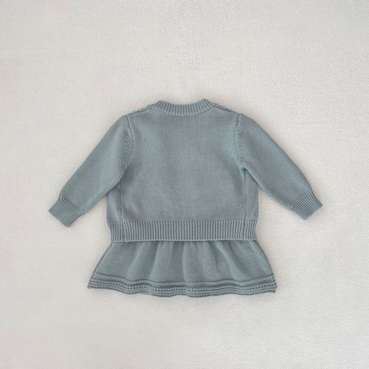 Conjunto de Abrigo Calado y Falda Tejida para Bebé - Image 27