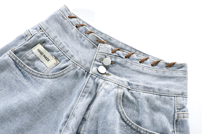 Shorts Denim Talle Alto y Pierna Ancha para Mujer - Image 10