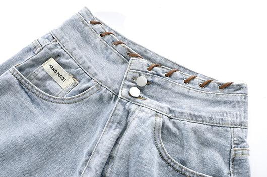 Shorts Denim Talle Alto y Pierna Ancha para Mujer - Image 10