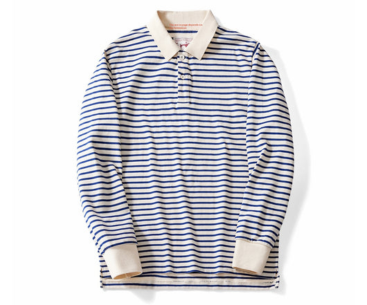 Camisa de Algodón a Rayas con Cuello Solapa para Hombre - Image 8