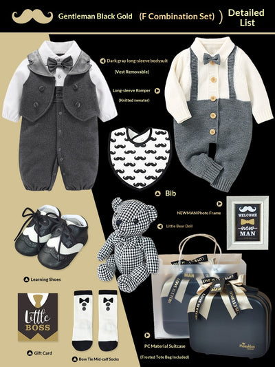 Conjunto Elegante Pequeño Caballero - Caja de Regalo Premium Negro y Oro - Image 9