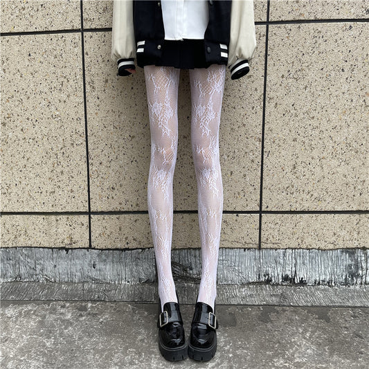 Medias de Malla Fina HANAFUJI - Pantyhose Sedoso Negro