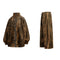 Chaqueta Retro Leopardo con Cuello Alzado y Cierre