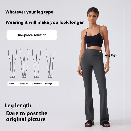 Pantalones Yoga Cintura Alta Levantacaderas Pierna Ancha Sin Marcas Efecto Segunda Piel - Image 4