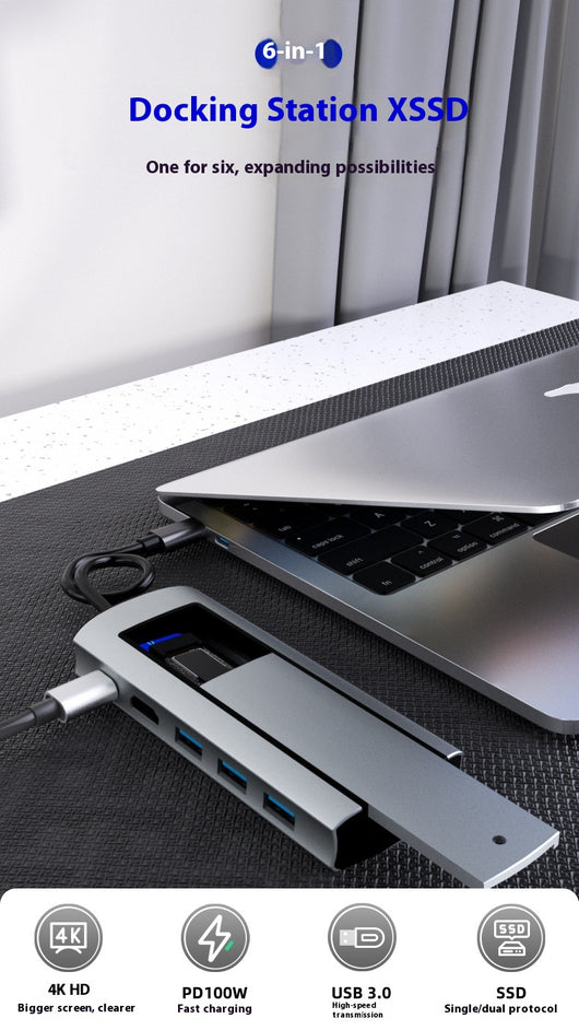 Docking Station USB-C 8 en 1 con Carcasa para Disco Duro SSD - Image 12