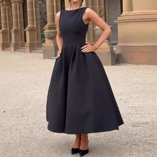 Vestido Sin Mangas Calado con Cintura Ajustada - Image 2