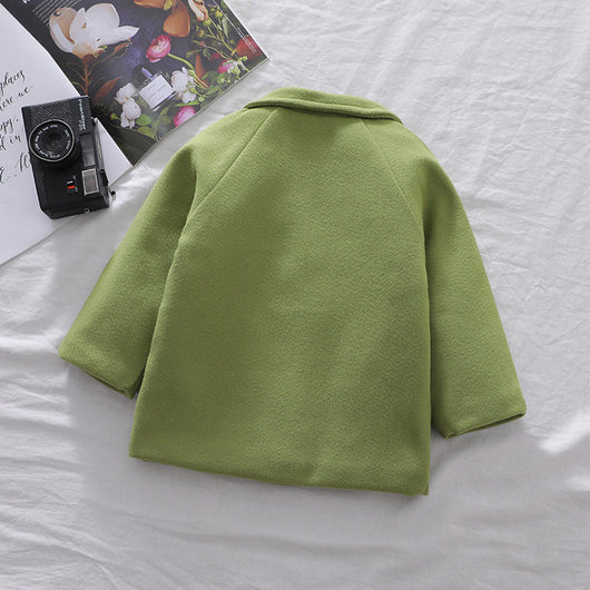 Abrigo Cuadrille Sólido para Niño Otoño Invierno - Image 19