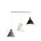 Long White, Black, and Gray Disc Without Bulb