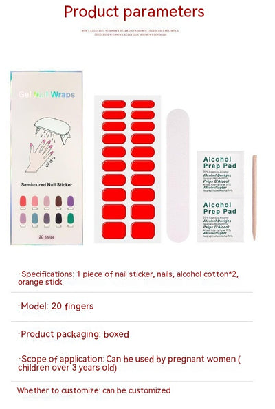 Stickers de Uñas de Gel Coreano Mariposa Bronceado Resistente al Agua con Luz UV - Image 18