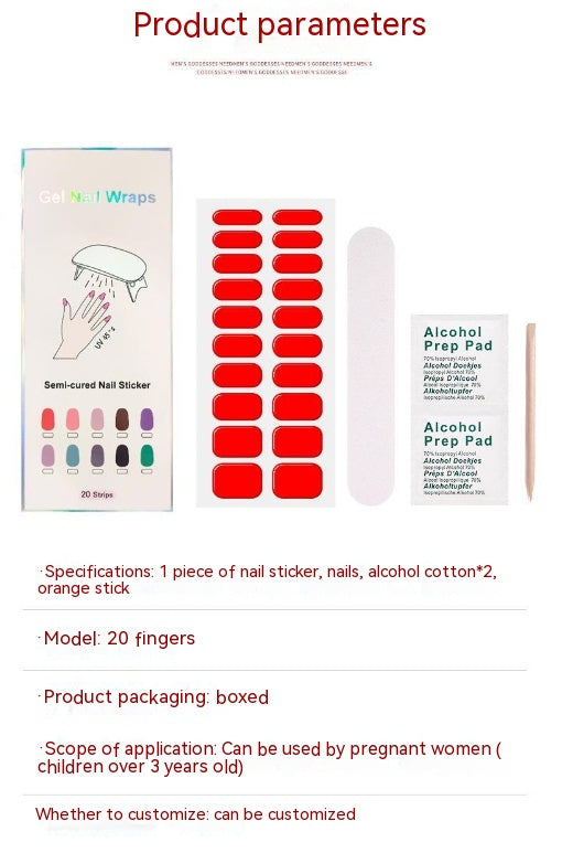 Stickers de Uñas de Gel Coreano Mariposa Bronceado Resistente al Agua con Luz UV - Image 18