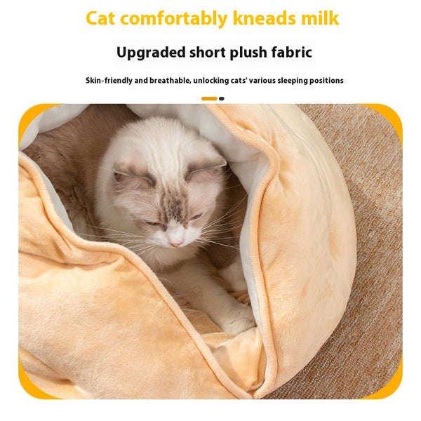 Cama Respirable para Gatos Dumpling - Nido Semicerrado Cuatro Estaciones