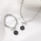 Conjunto de Pulsera y Collar con Detalles de Mármol
