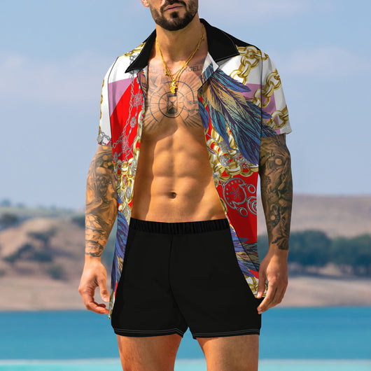 Traje Estampado Retro Moderno para Hombre - Image 3