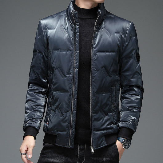 Chaqueta de Plumas para Hombre con Cuello Alto - Image 14