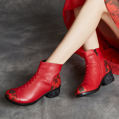 Zapatos de Cuero Genuino para Mamá con Forro de Algodón y Terciopelo - Image 17