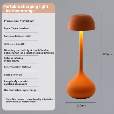 Lámpara de Mesita Nórdica Recargable con Luz Ambiental - Image 3