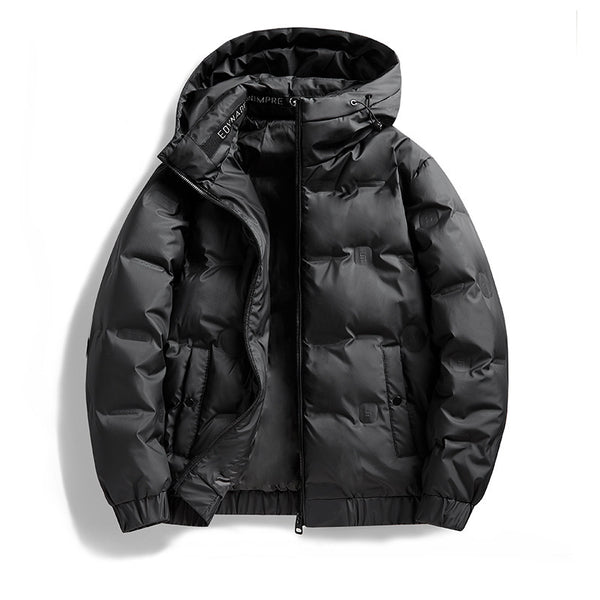 Abrigo Impermeable con Capucha para Hombre - Chaqueta de Plumón Invierno