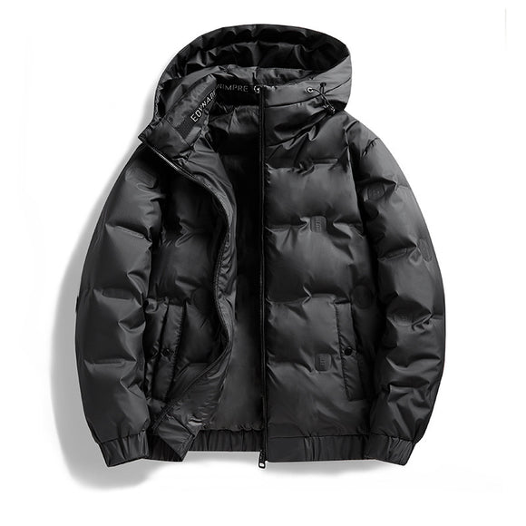 Abrigo Impermeable con Capucha para Hombre - Chaqueta de Plumón Invierno
